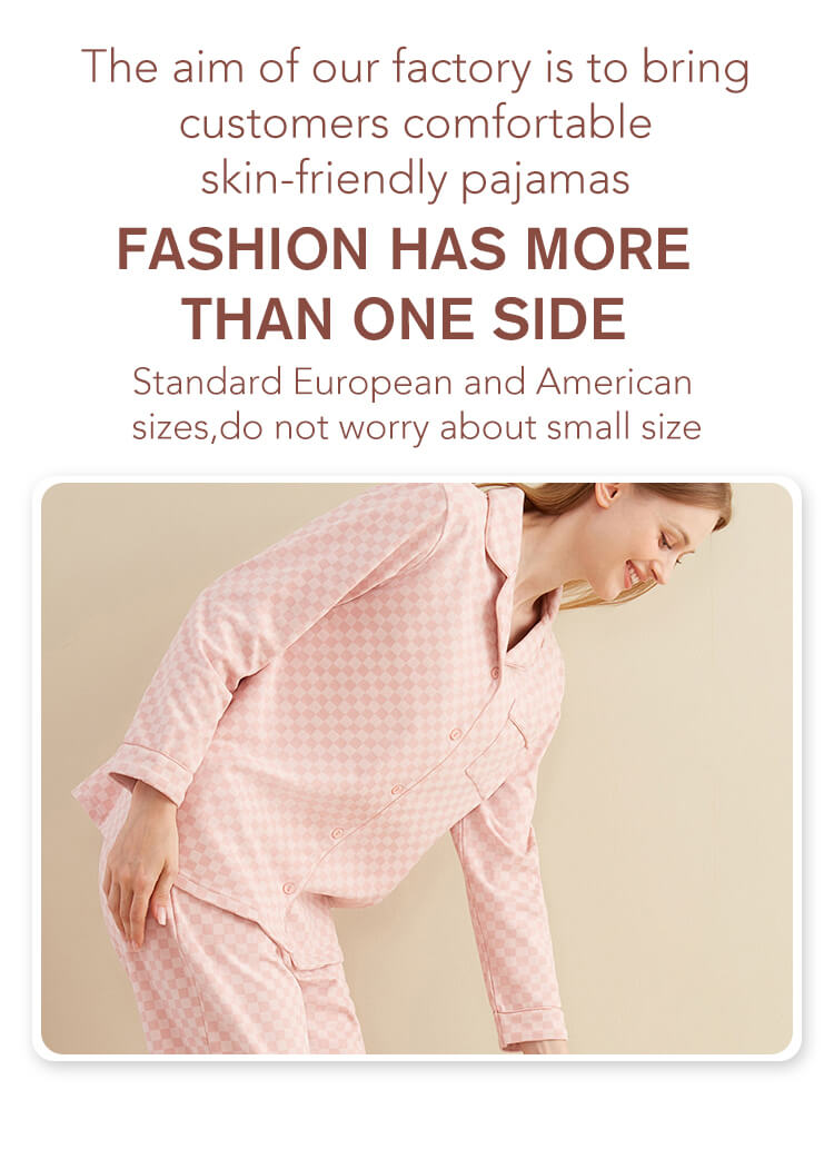 Autumn winter new women's home wear warm long-sleeved trousers chequer sleepwear double-sided sanding plush pajamas