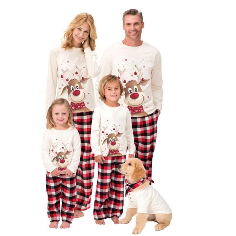 Fashion holiday pijama familiar de navidad pyjamas set christmas family matching pajamas