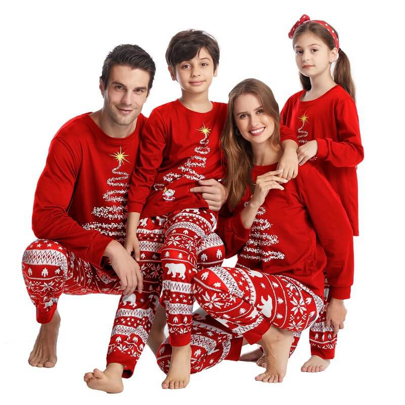 Fashion holiday pijama familiar de navidad pyjamas set christmas family matching pajamas