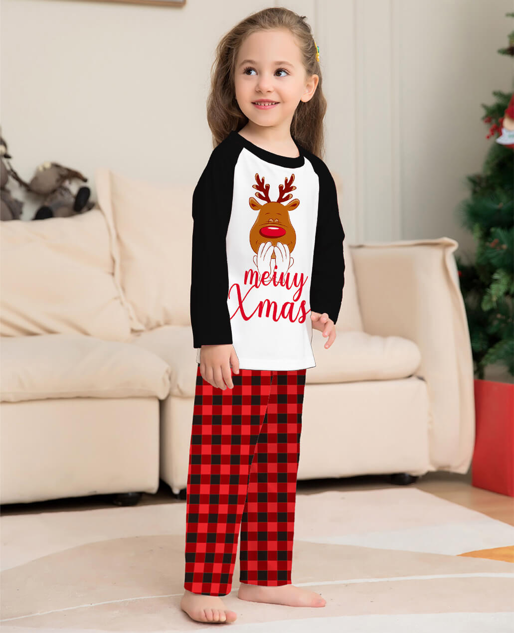 Fashion holiday pijama familiar de navidad pyjamas set christmas family matching pajamas