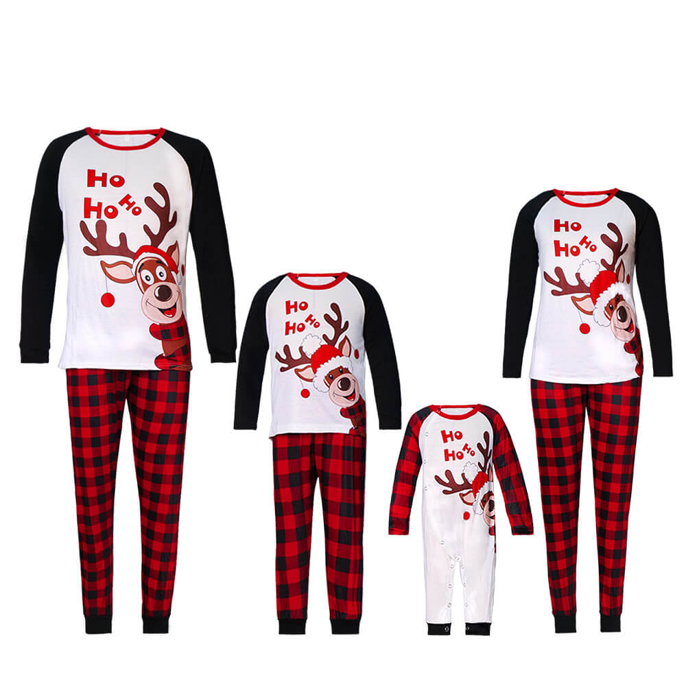 Fashion holiday pijama familiar de navidad pyjamas set christmas family matching pajamas