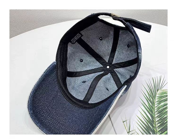 New Men Women Gradient Retro Distress Baseball Hats Fashion Versatile 6 Panel Baseball Caps