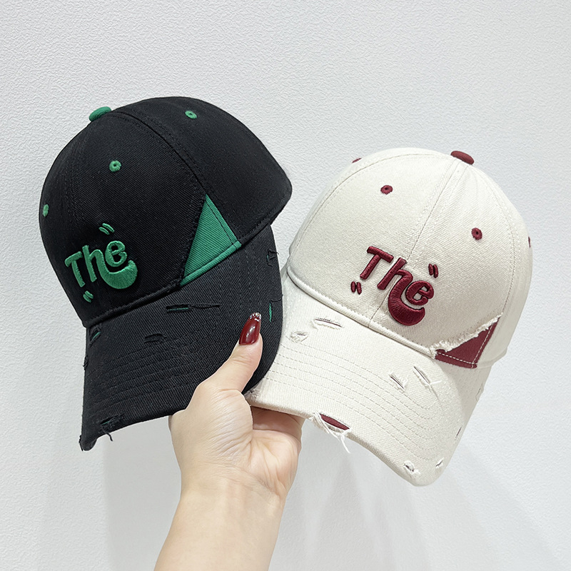 Fashion trend everything casual splicing baseballcap