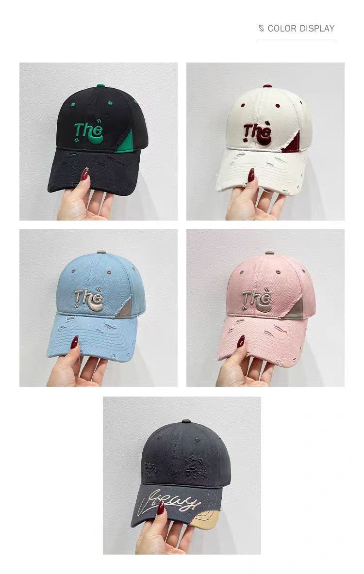 Fashion trend everything casual splicing baseballcap