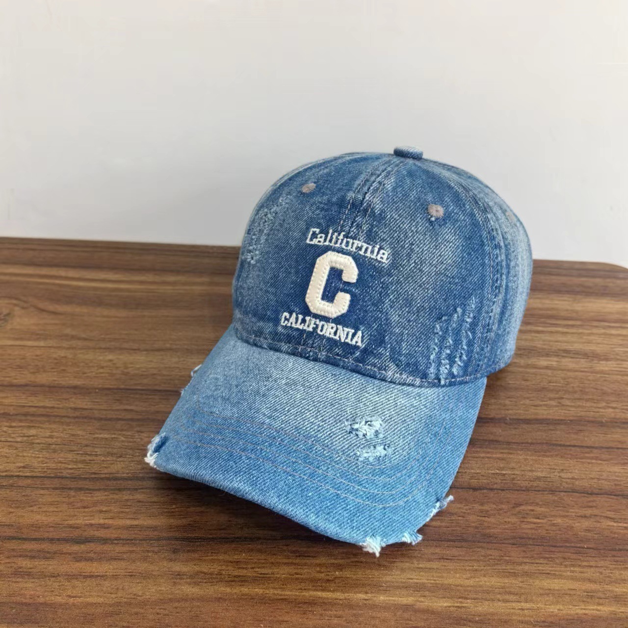 personality vintage washed cowboy C embroidered outdoor baseball cap