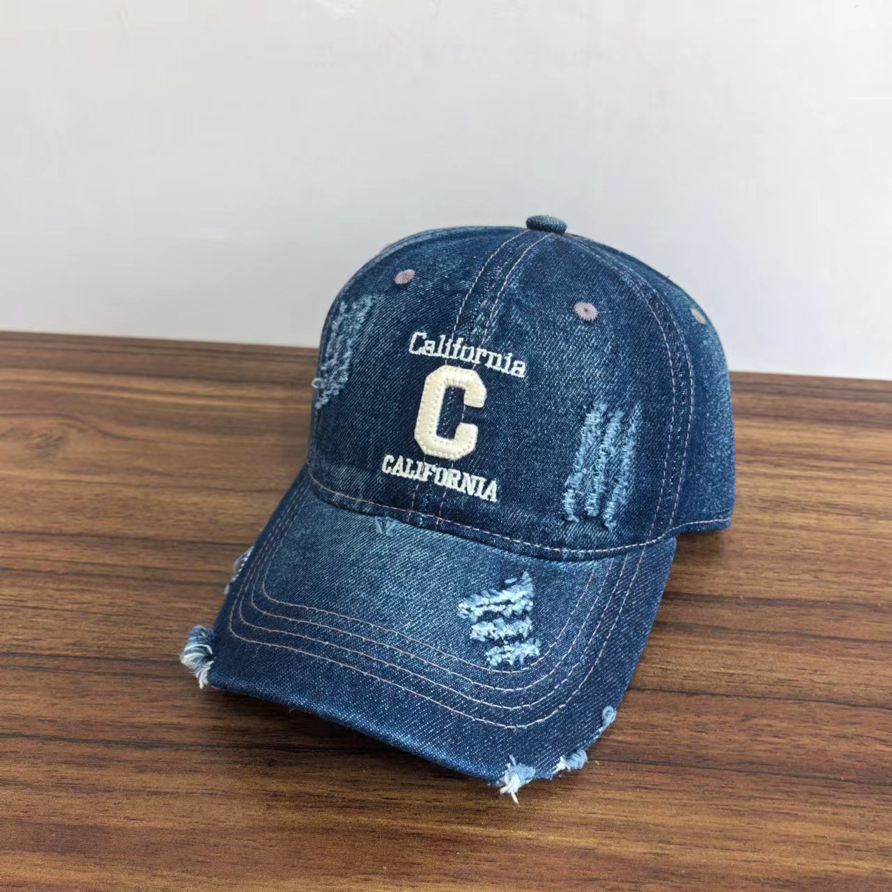 personality vintage washed cowboy C embroidered outdoor baseball cap